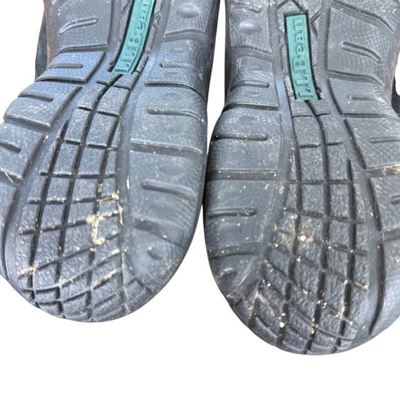 LL Bean Suede Leather Black Slip On Loafers Casual Shoes Round Toe Low Top 8 M - Picture 14 of 16